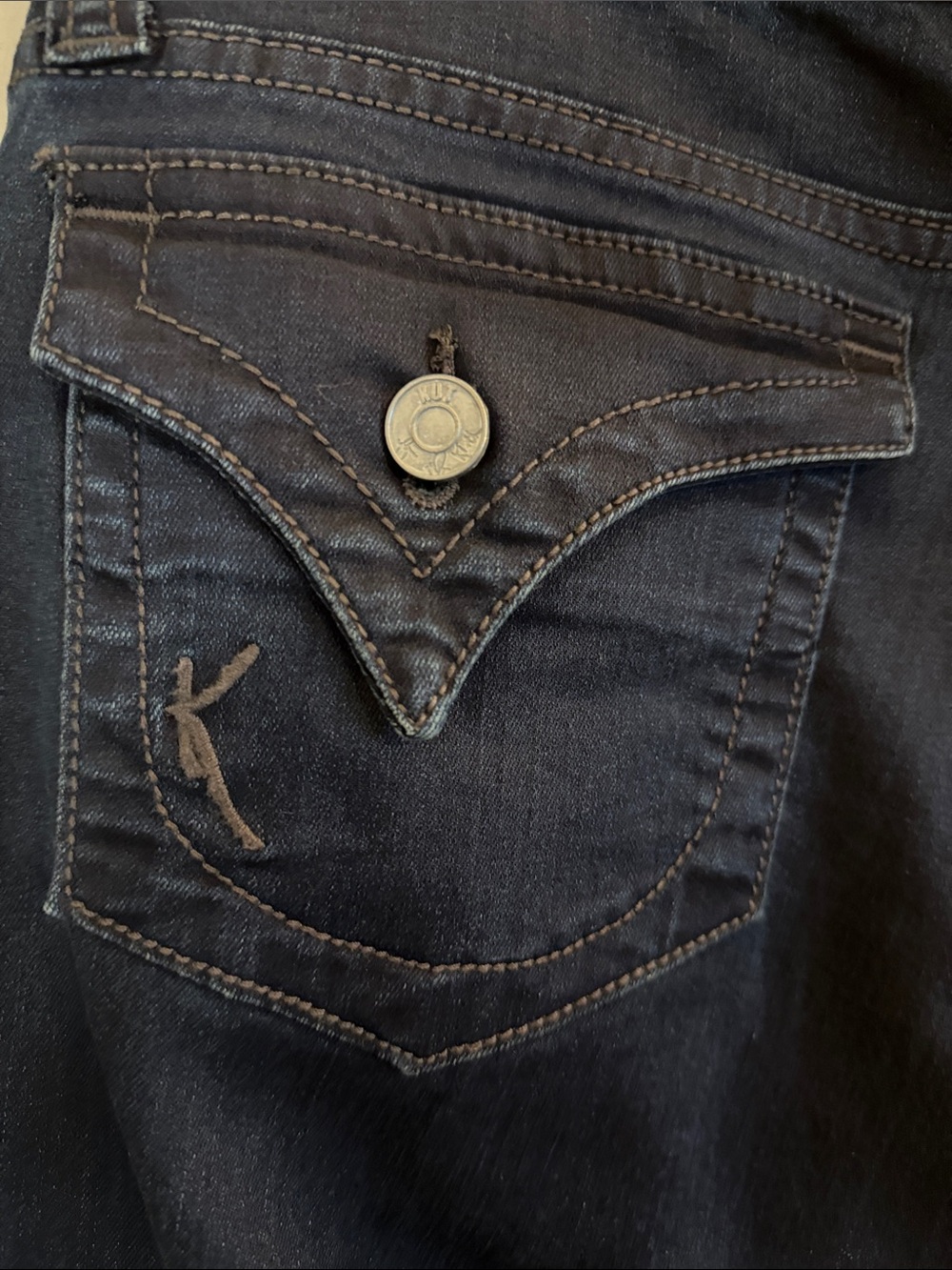 Kut from the Kloth Viv Toothpick Skinny Jeans Dark Wash Size 12 - Picture 9 of 9